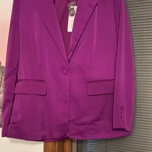 RACHEL Rachel Roy Purple Blazer Structured Professional Design